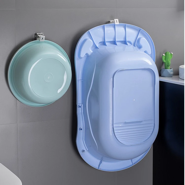 挂盆儿童洗厕所钩多功能脸盆强力收纳架家用卫生间浴室壁挂免打孔