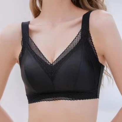 乳胶无痕收副乳内衣无钢圈大胸显小 调整型防下垂上托聚拢文胸罩