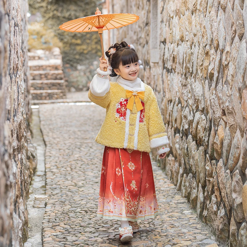 西子问【铃笼】汉服女童冬款唐装上衣