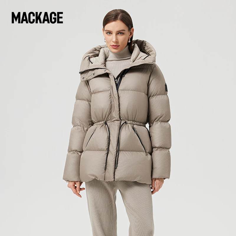 【12期免息】摩登专致系列-MACKAGE女士 FREYA抽绳收腰防寒羽绒服