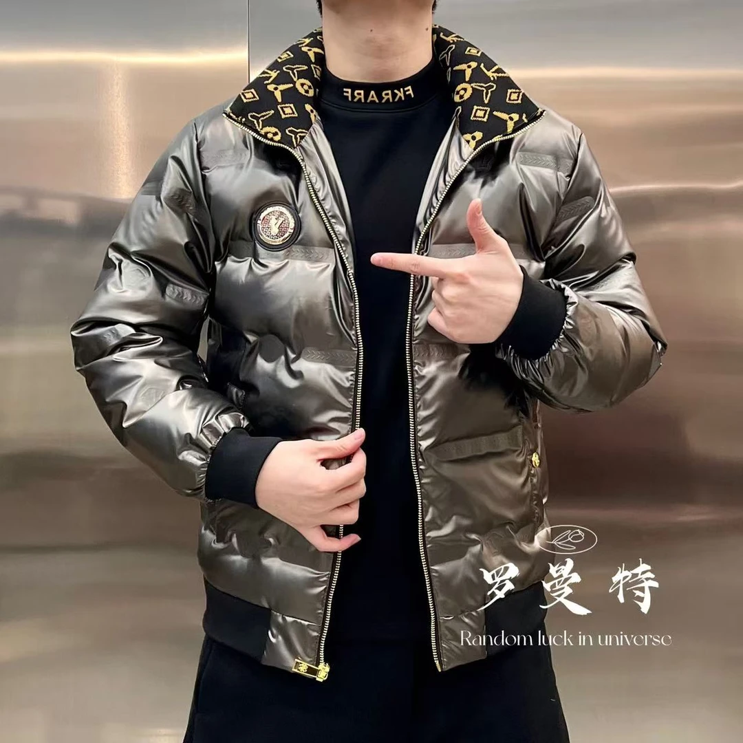 高档男士羽绒服2024新款潮流帅气轻奢立领保暖轻奢鸭绒外套1056