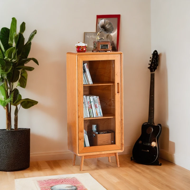 园昌家具   北美红樱桃/硬枫木三层酒柜48*28*115