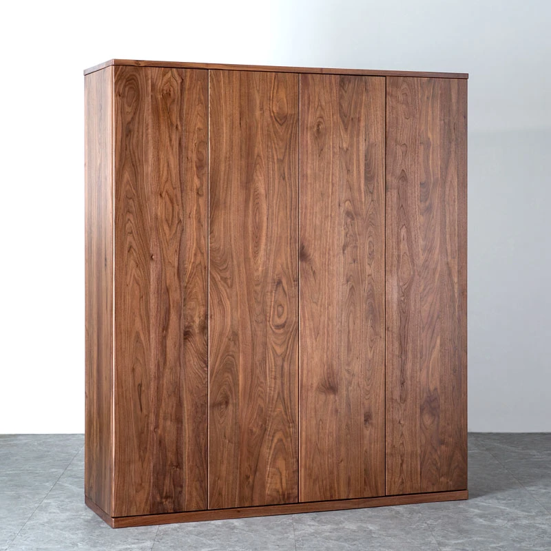 园昌家具北美黑胡桃木衣柜榫卯纯实木整装家用衣柜简约