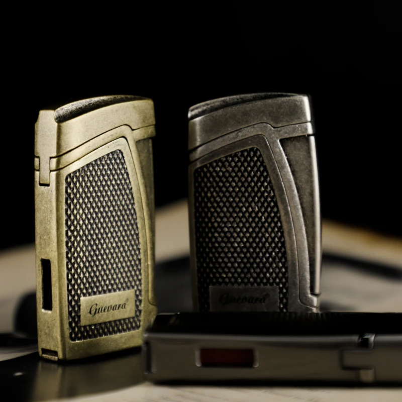 Guevara雪茄打火机复古潮流 直冲双火防风 高档送礼自用 精美礼盒