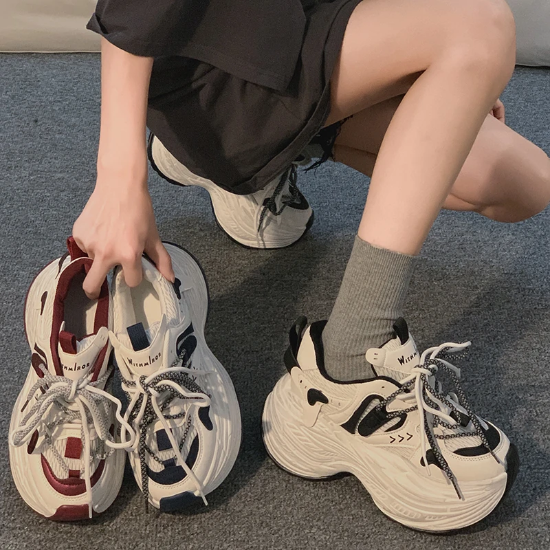 贾不假老爹鞋女款2024秋季新款潮流百搭小个子增高厚底炸街运动鞋