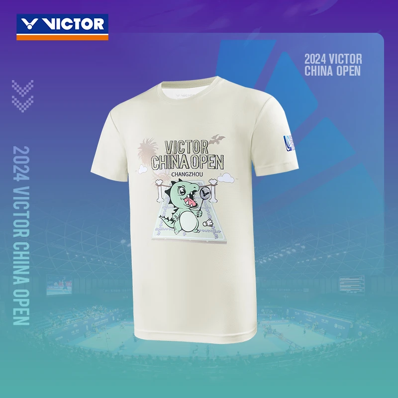 VICTOR/威克多胜利2024中国公开赛纪念款速干羽毛球服运动短袖T恤