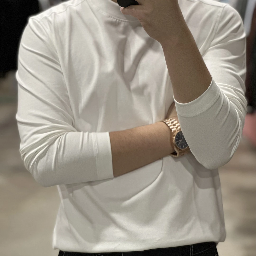 （高定）LA CALIFFA3700版“美国80支SUPIMA”cleanfit老钱风长袖打底