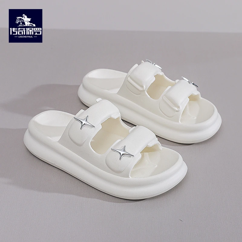 传奇保罗2025新款夏季时尚女拖外穿ins防滑一字拖百搭舒适凉拖鞋