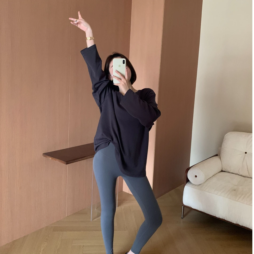 Artme瓜瓜呀【南瓜七色T恤上衣】慵懒随性 篙织棉圆领长袖T恤w674h1