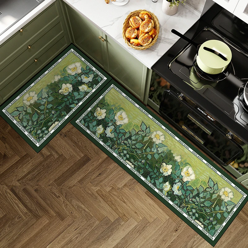 脚垫地垫家用门垫长条吸水卧室卫生间浴室吸油吸油耐脏厨房垫套装