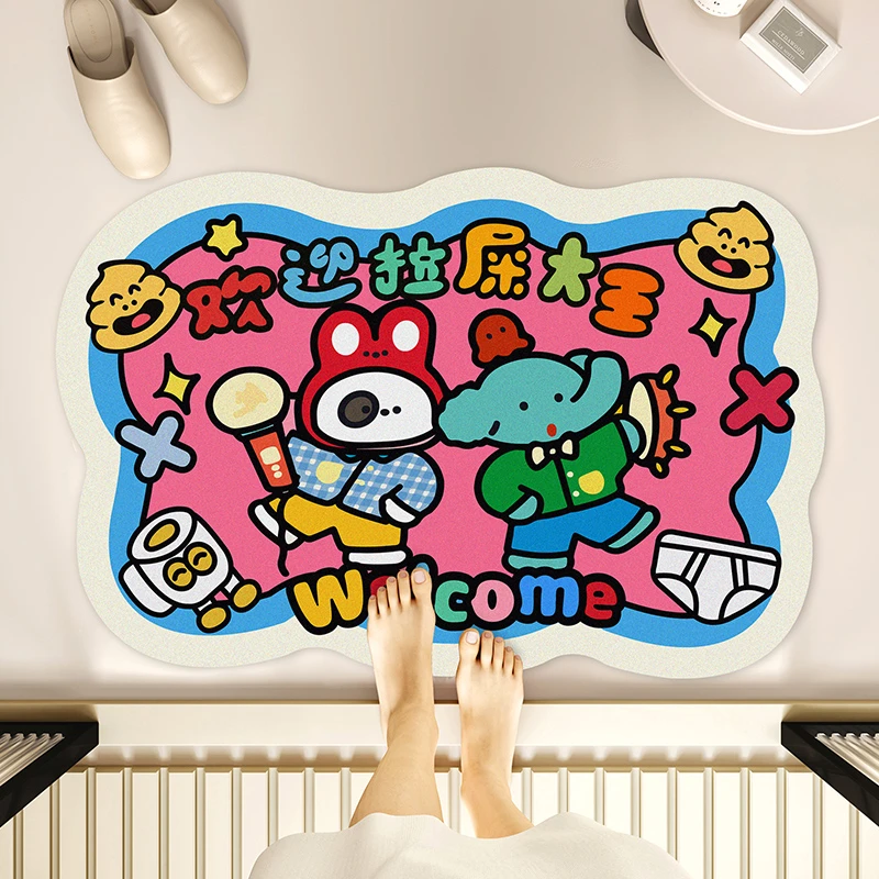 硅藻泥吸水地垫厨房门口可爱垫子学生宿舍浴室防滑垫布艺用品地毯
