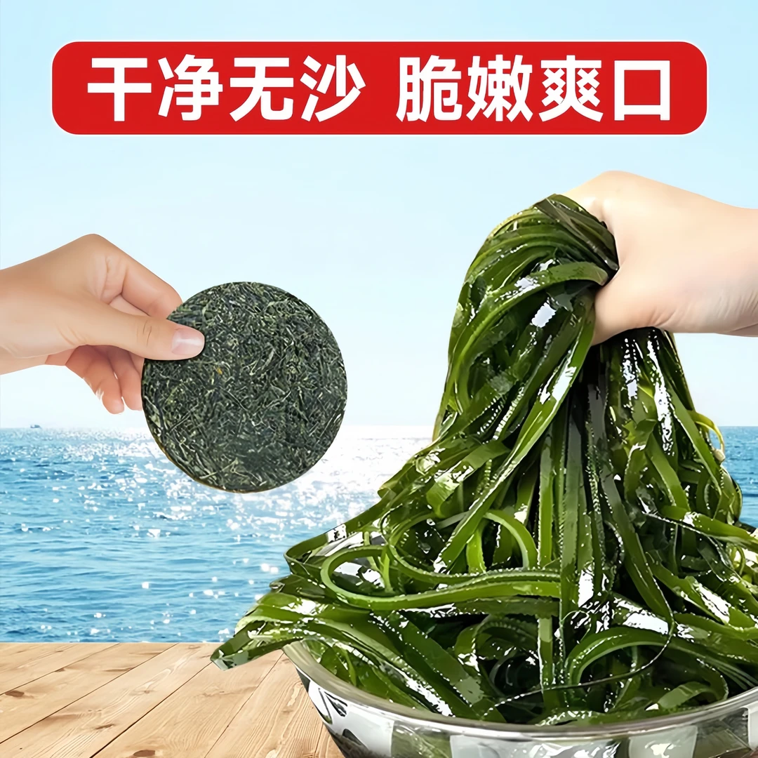 压缩烘干海带丝圆饼霞浦海带凉拌菜无沙免煮海带丝独立包装方便