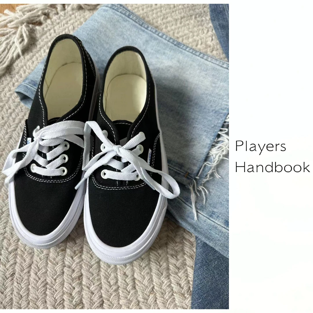Players Handbook经典百搭帆布硫化底小布鞋PH0311帆布鞋黑色