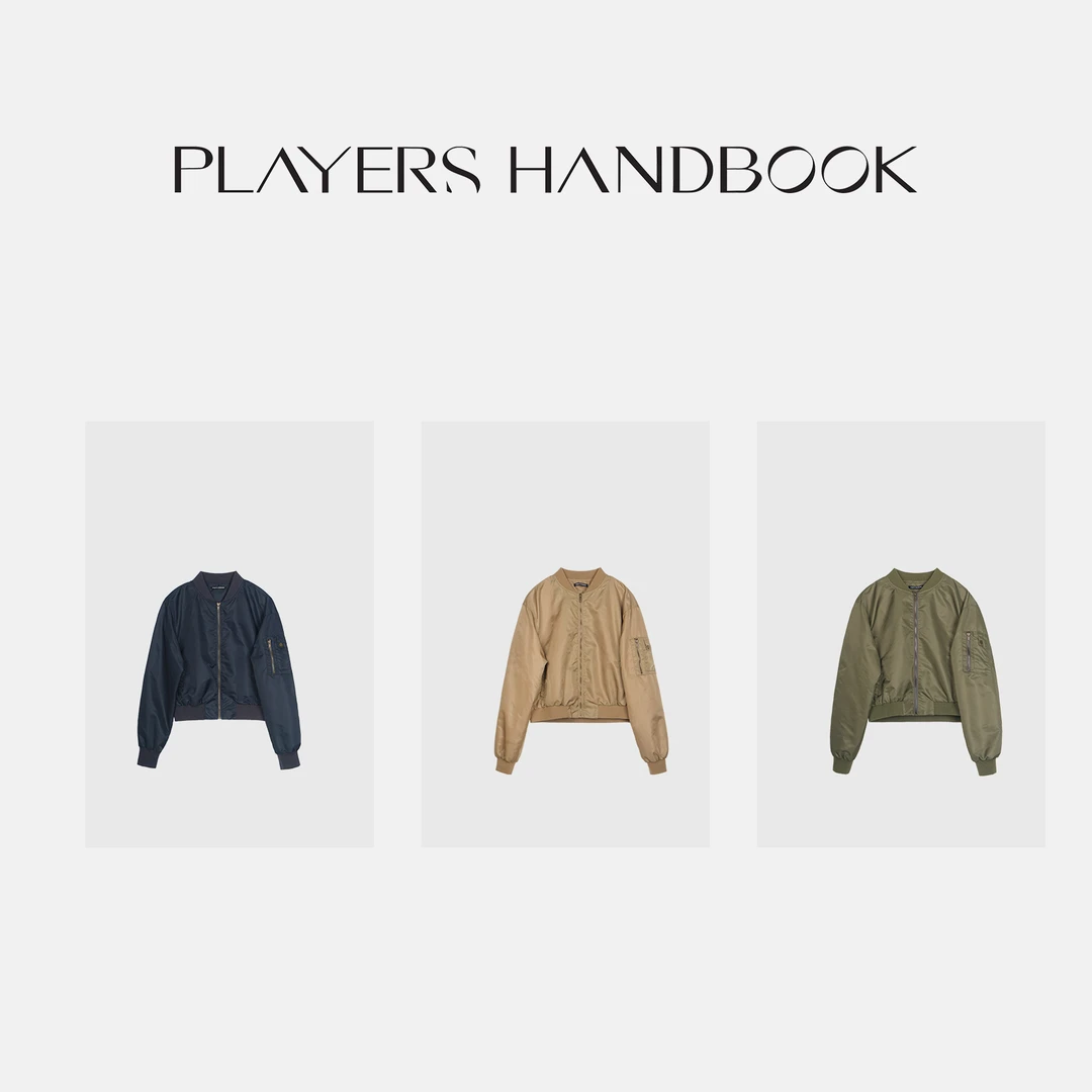 Players Handbook薄款尼龙短款小众飞行服棒球服PH0597