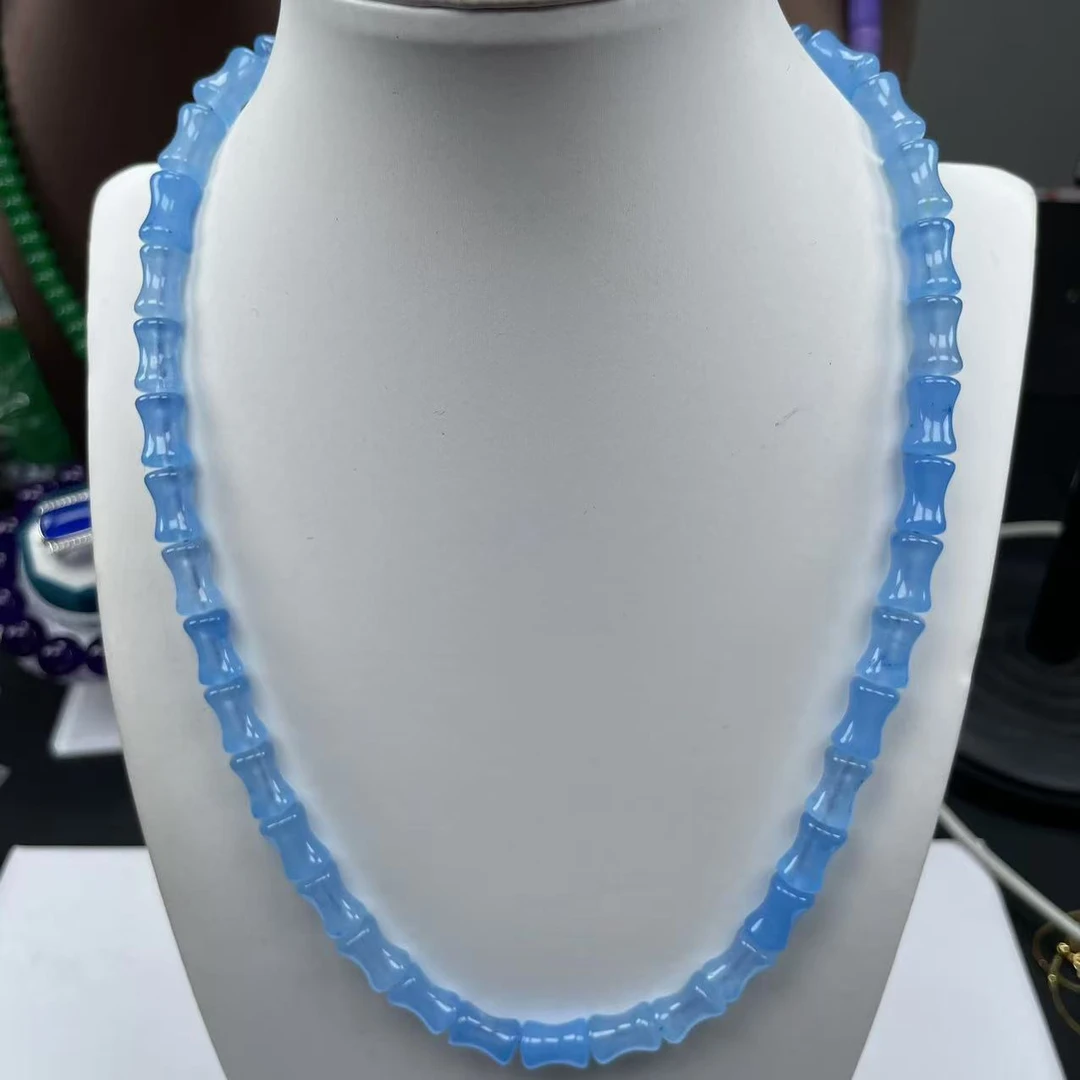A685蓝水8mm竹节项链时尚百搭女款多样发货其一