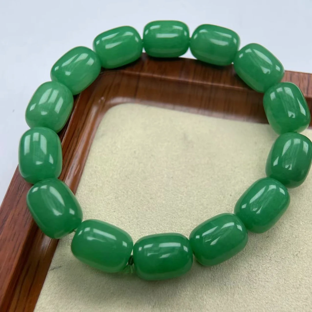 A448阳绿10mm桶珠手串吊坠时尚百搭男女款多样发货其一