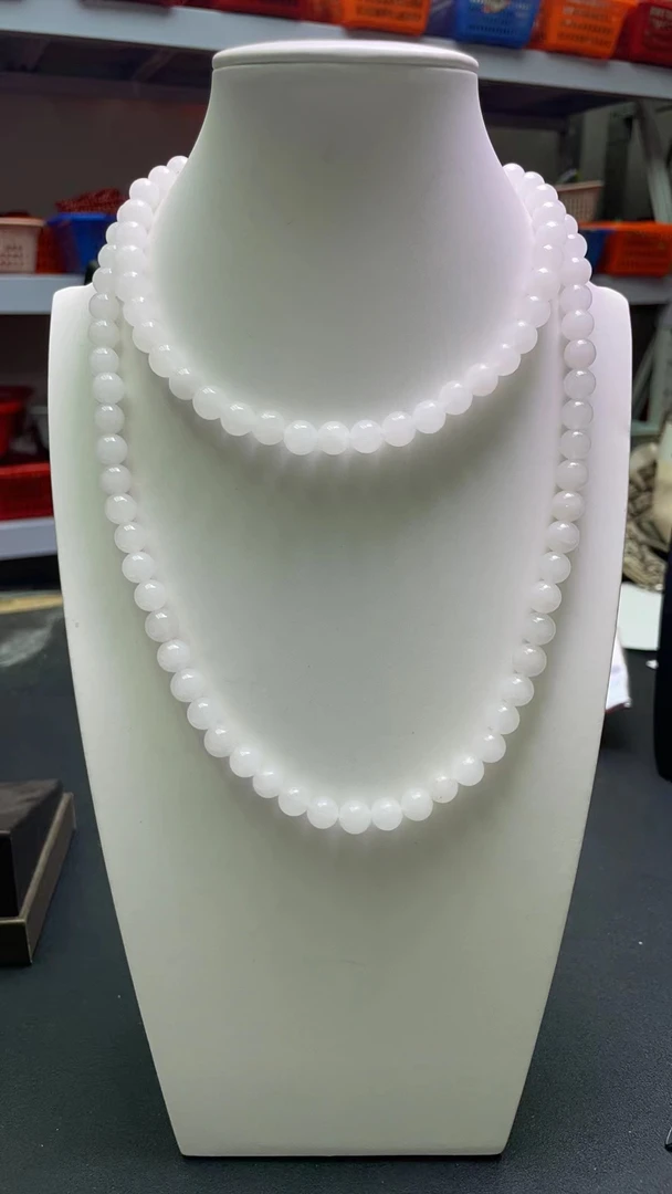 A388新疆白料8mm项链时尚百搭男女款多样发货其一