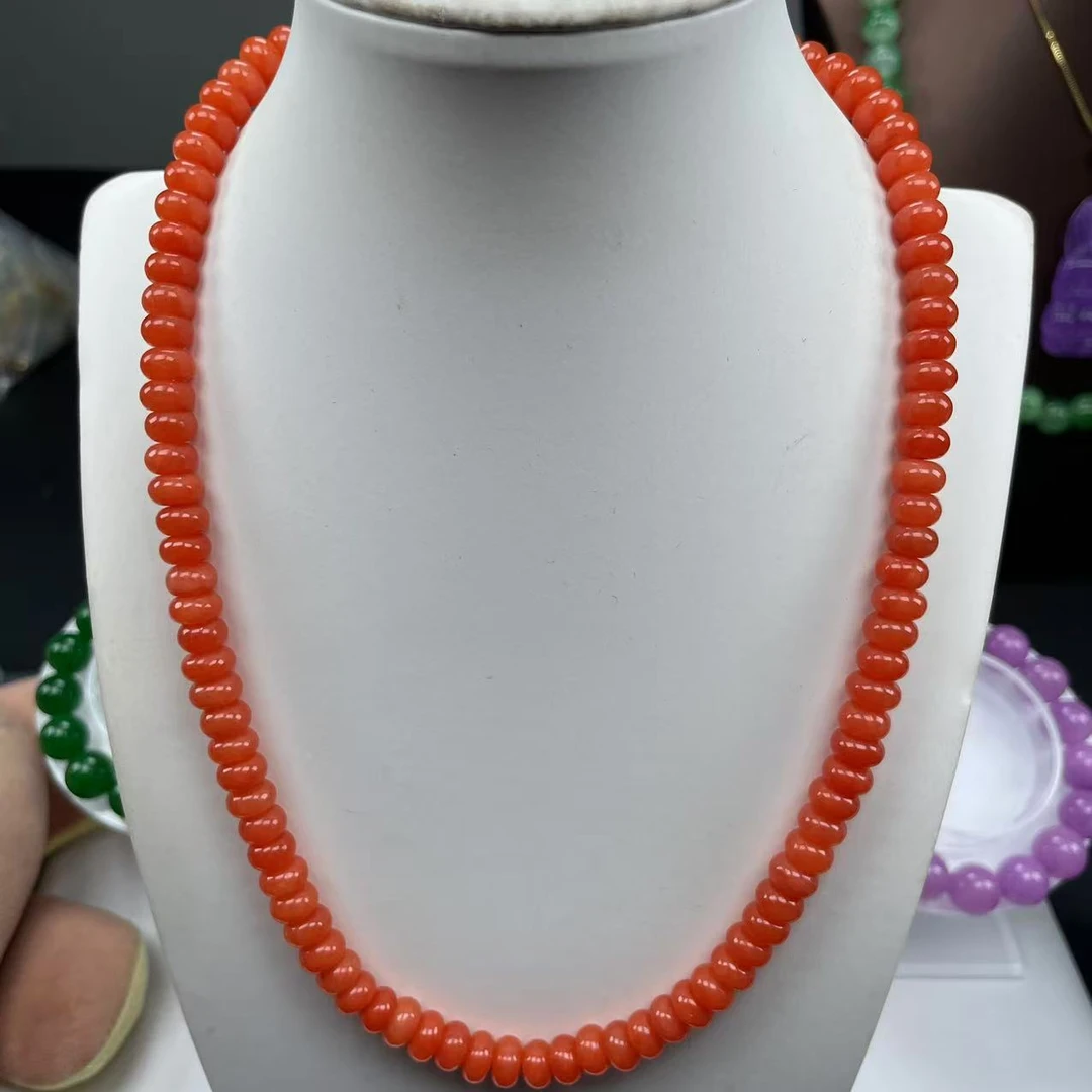 A739黄色8mm算盘项链时尚百搭女款多样发货其一