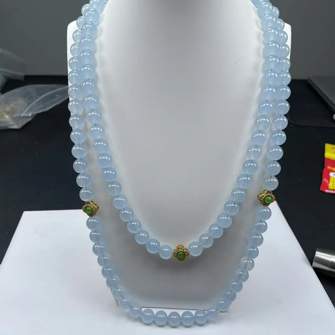 A594蓝冰原创设计10mm项链时尚百搭女款多样发货其一