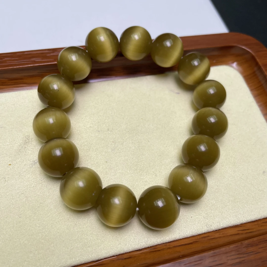 A90黄猫眼14mm手串妈妈时尚百搭女款多样发货其一