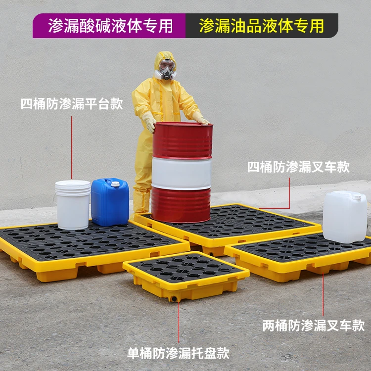 防渗漏托盘危废化学品防漏油桶防泄露废机油桶废液防泄漏二次容器