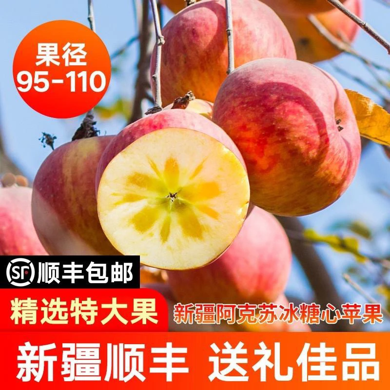 【坏果包赔】正宗新疆阿克苏地区冰糖心苹果产地直发包邮脆甜多汁