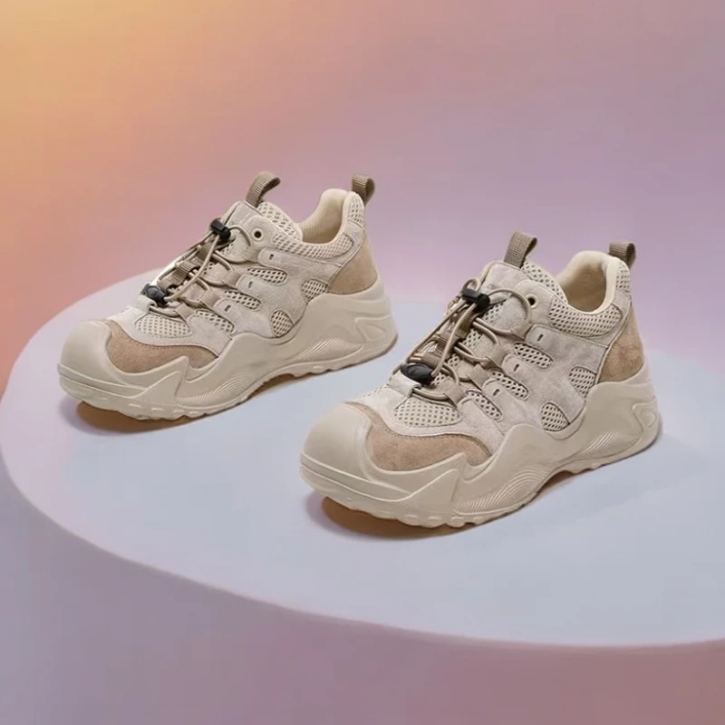 1257-B1--运动休闲鞋2024秋季新款厚底潮流百搭麦昆小白鞋