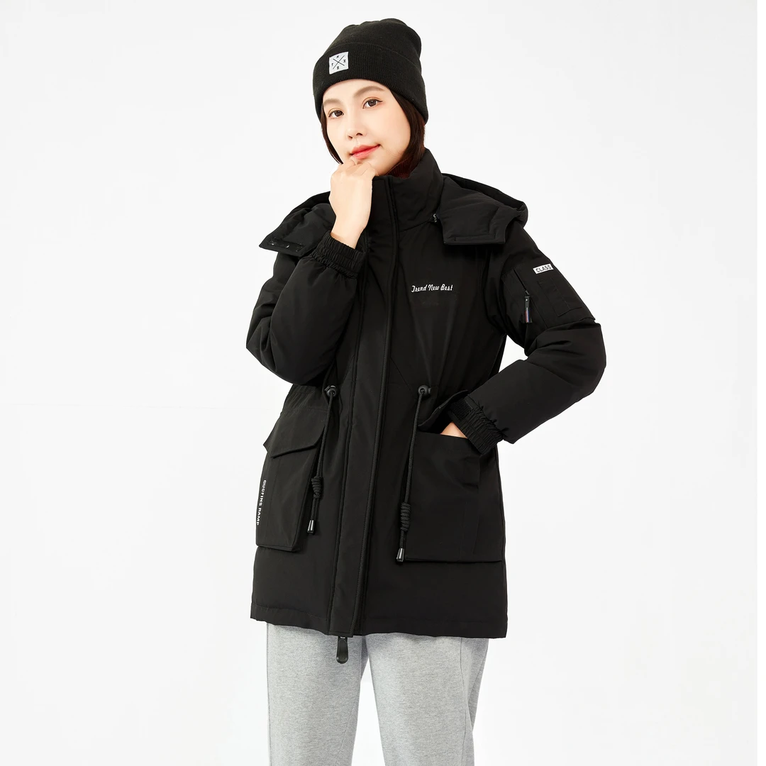 羽航之家2023年三防抽绳收腰休闲工装派克羽绒服XB8837 D