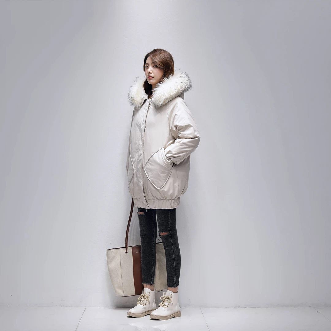 【小店必入】羽航之家2023年大毛领保暖羽绒服外套XB21160