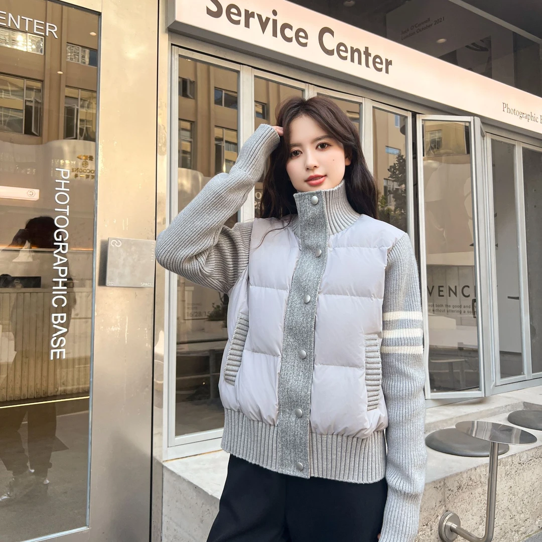 MDD·立领针织拼接显瘦时尚百搭羽绒服XB2407