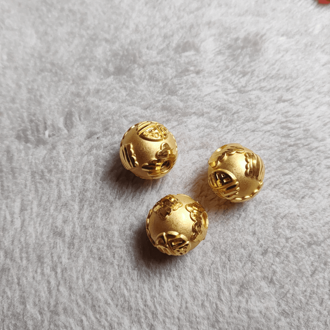 金元宝足金999貔貅珠子首饰