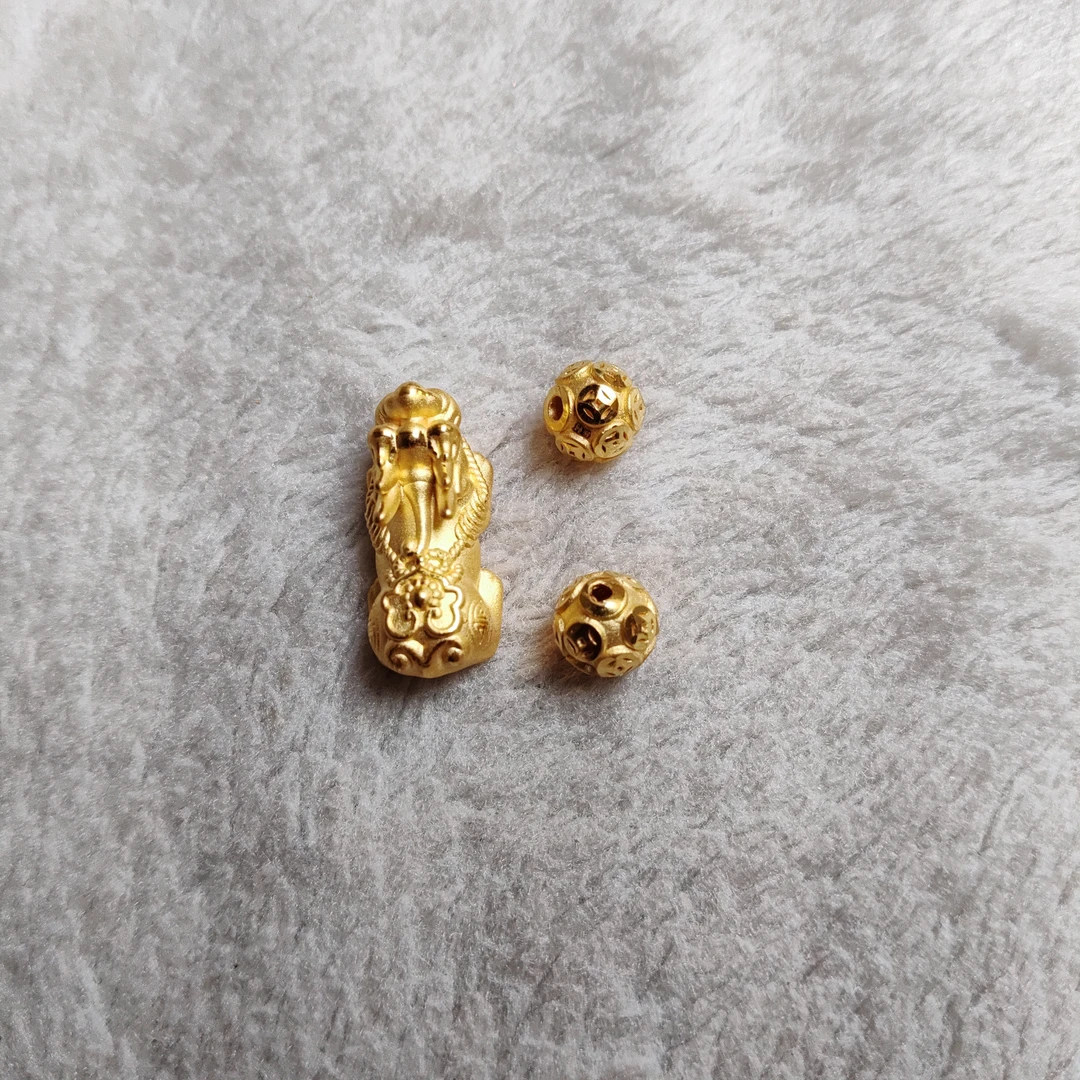 金元宝足金999貔貅珠子首饰