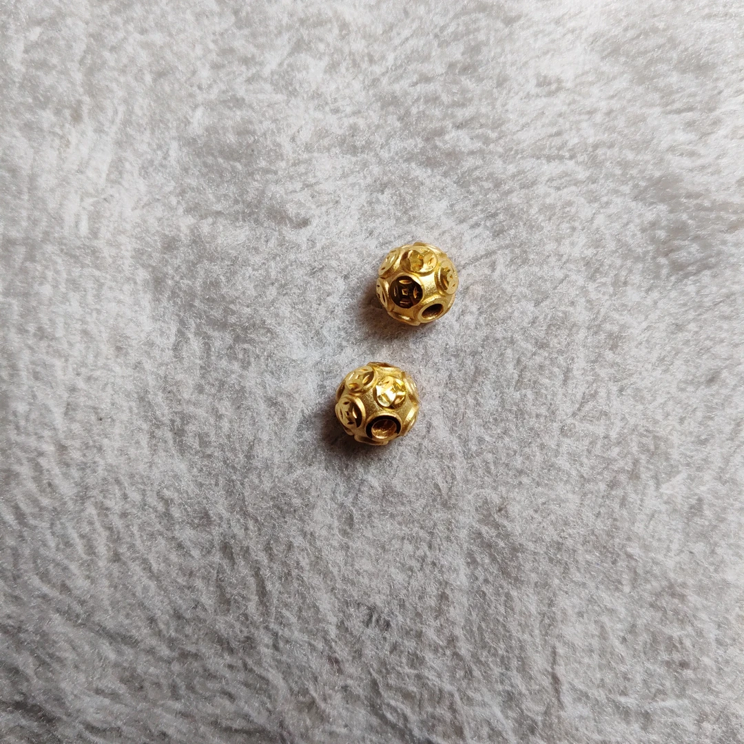 金元宝足金999貔貅珠子首饰