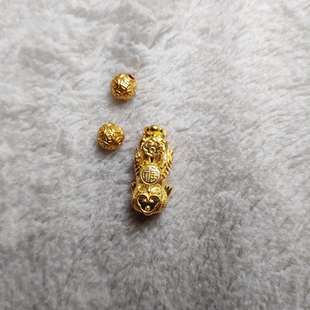 金元宝足金999貔貅珠子首饰