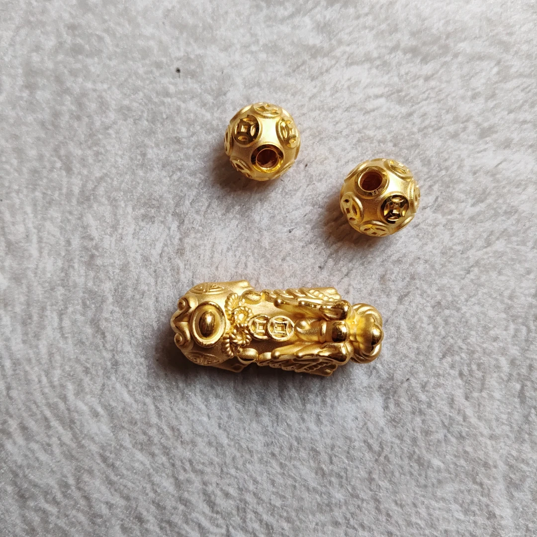 金元宝足金999貔貅珠子首饰