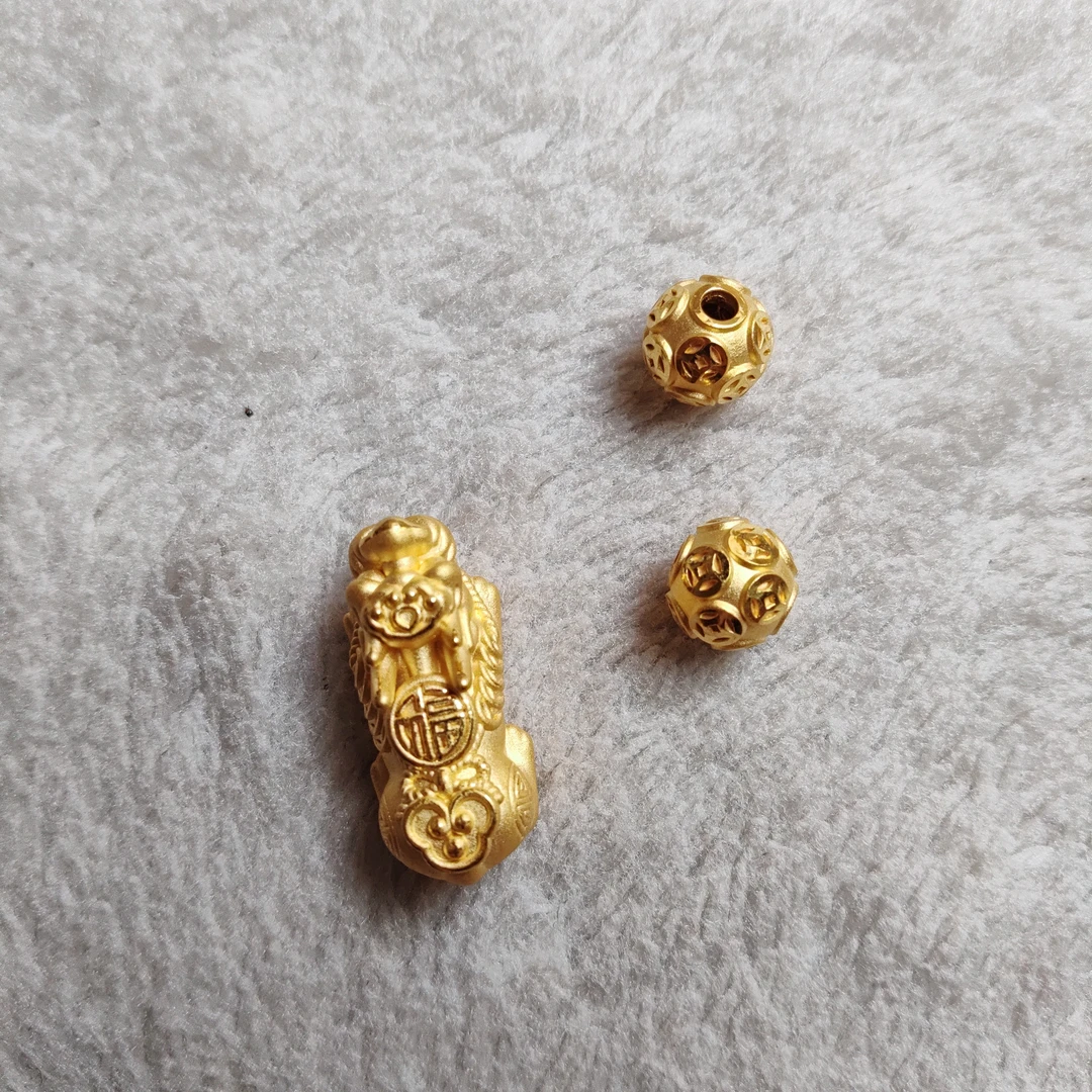 金元宝足金999貔貅珠子首饰