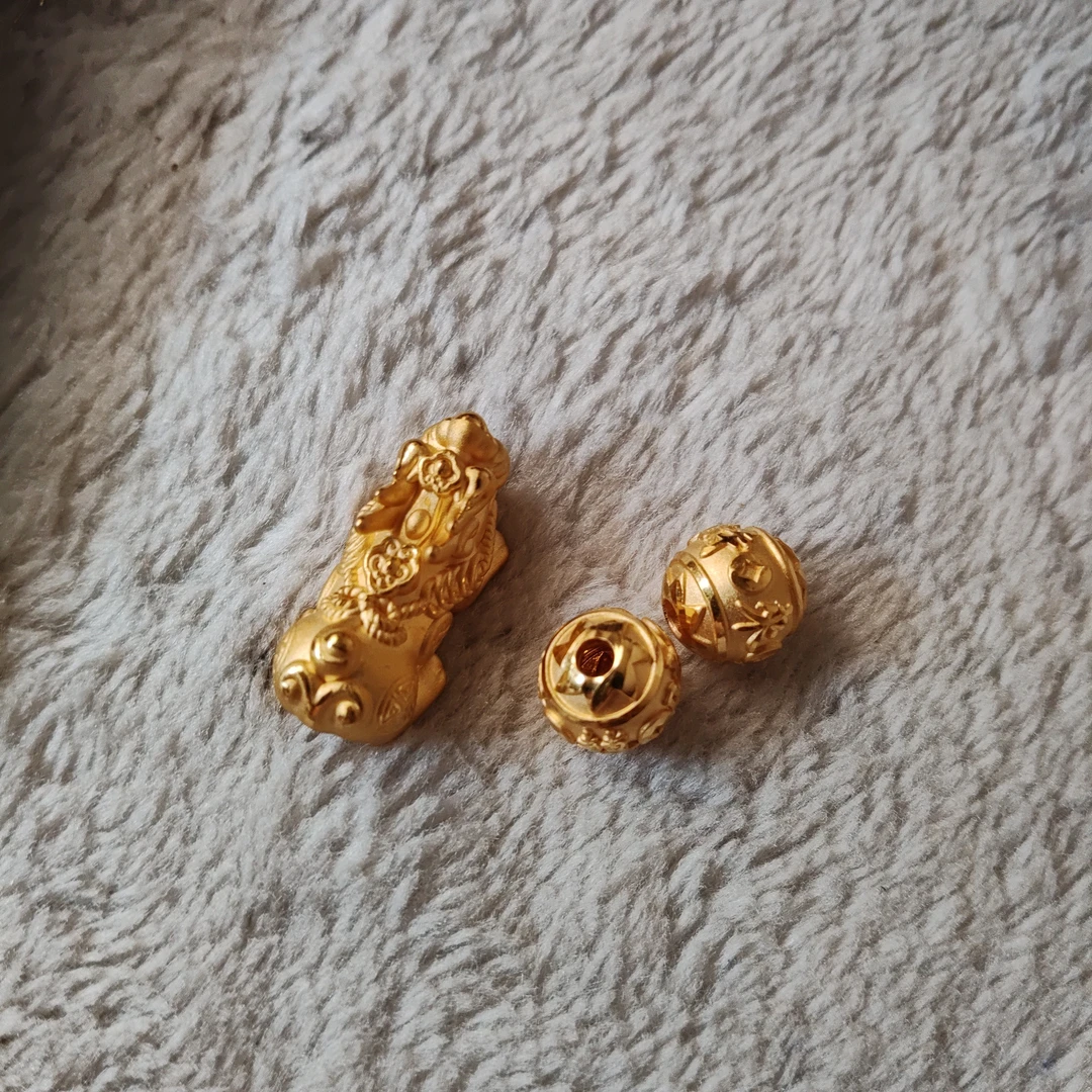 金元宝足金999貔貅珠子首饰