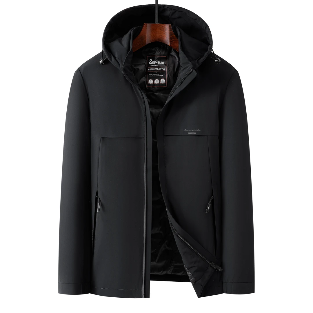 线下1599！手工去杂梗！帽子可拆卸高端面料鹅绒服 2383