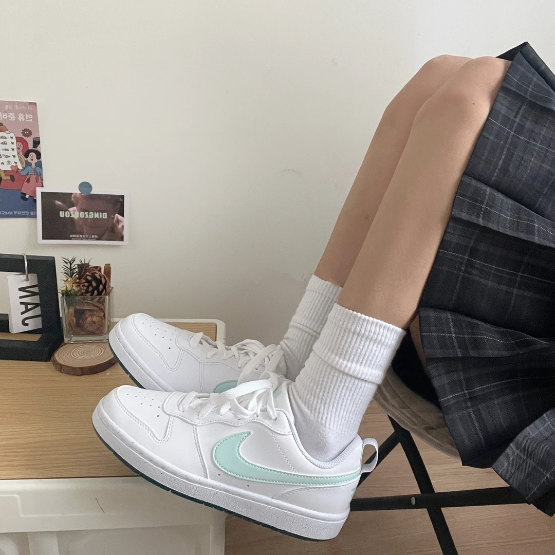 Nike Court Borough Low 2GS白绿薄荷低帮休闲运动板鞋DV5456-102