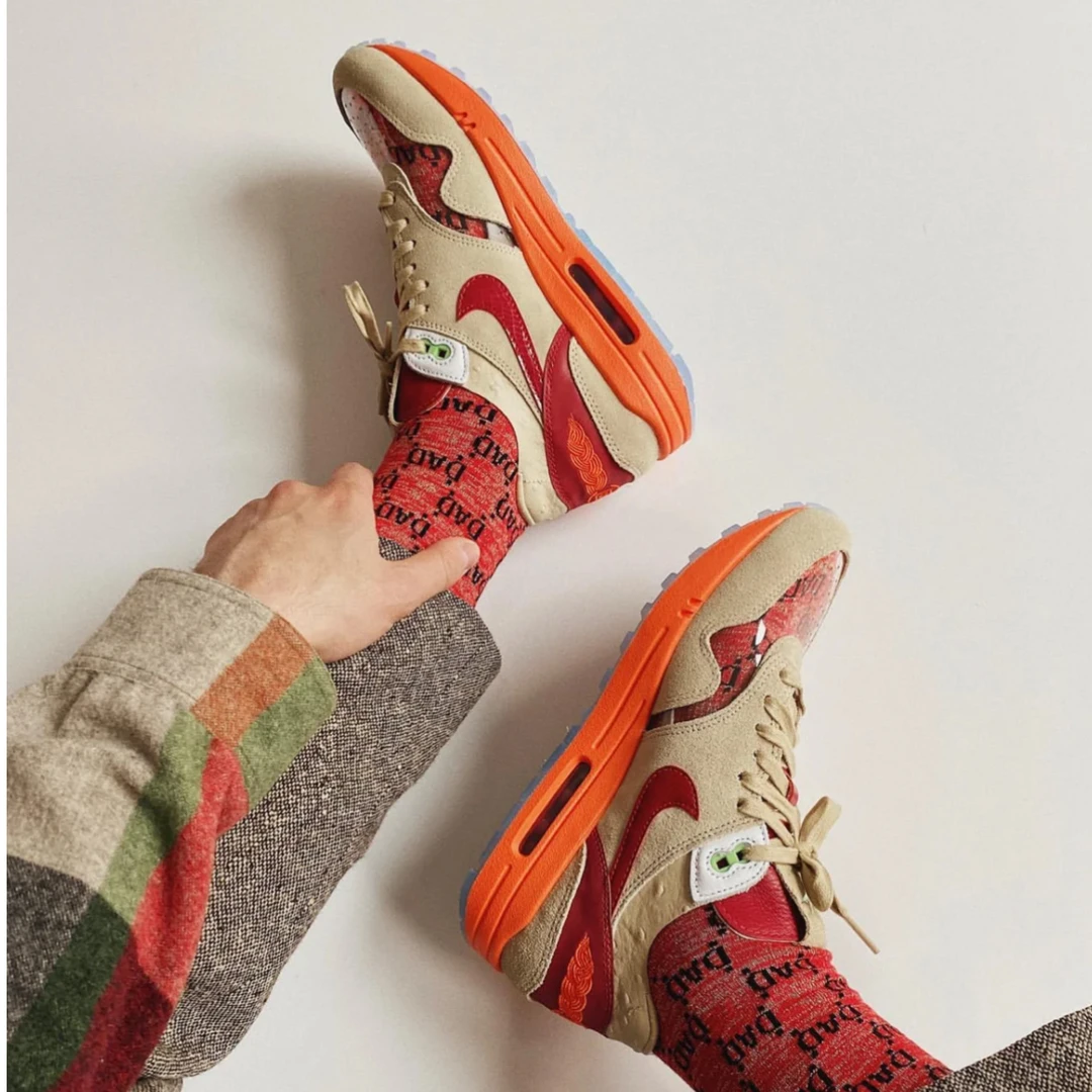 耐克nike Air Max 1Clot陈冠希死亡之吻气垫跑鞋休闲鞋DD1870-100