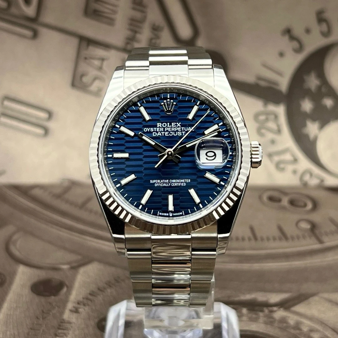 95新 Rolex/劳力士 22年国行全套日志系列/126234/坑纹盘/36mm