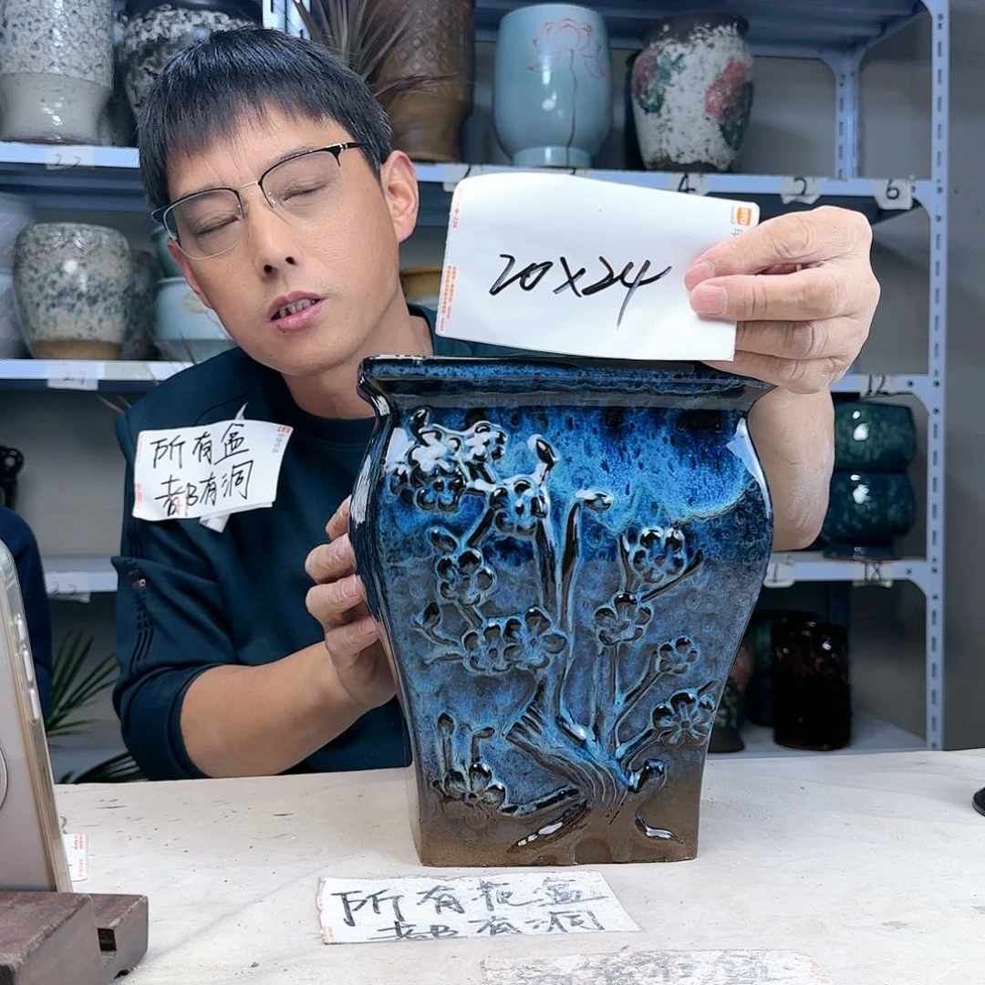 红陶20CM（含）-50CM（不含）蓝孔雀大方