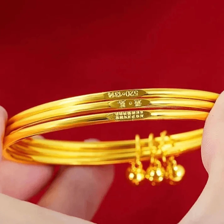 足银手镯 包金工艺 三生三世 足银999手镯素圈镯子送女友