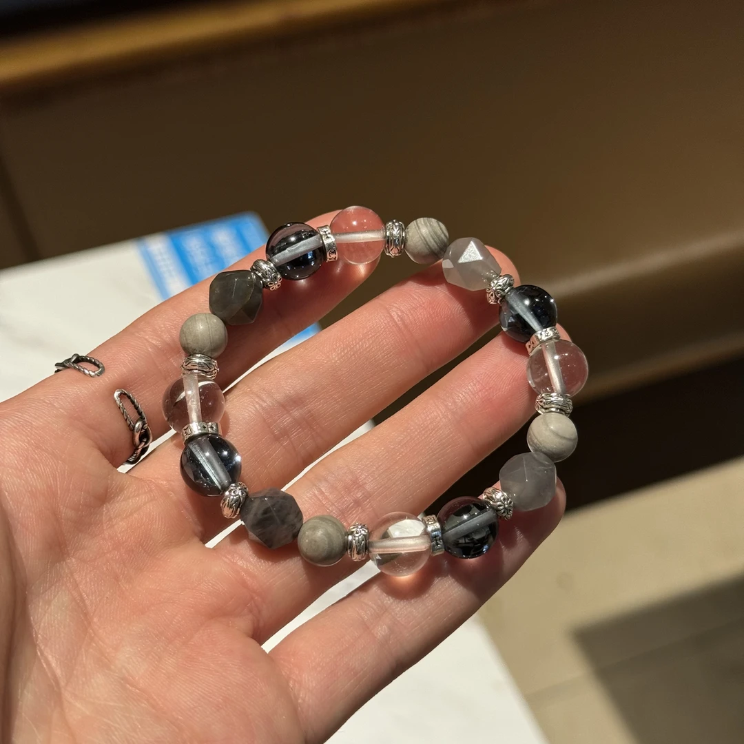 原创手工透光高闪手串时尚百搭小众高颜值简约情侣素款