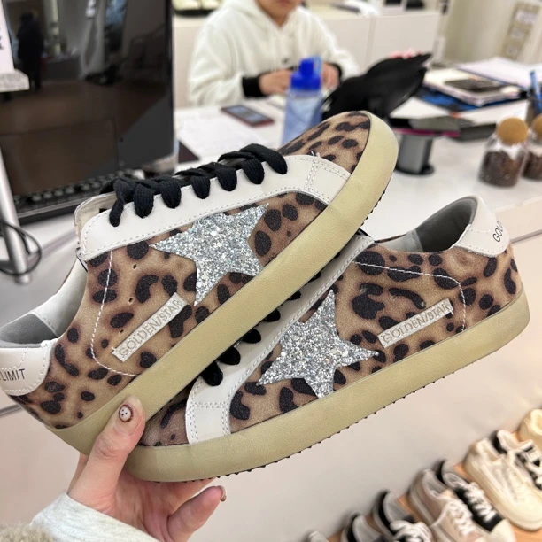 5014豹纹韩版小脏鞋女鞋（特价清货鞋盒破）