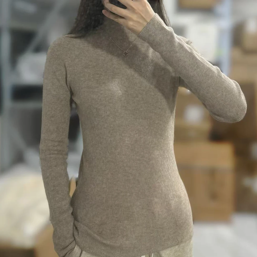 【防风领绵羊毛针织衫】女士秋冬打底时尚经典高级