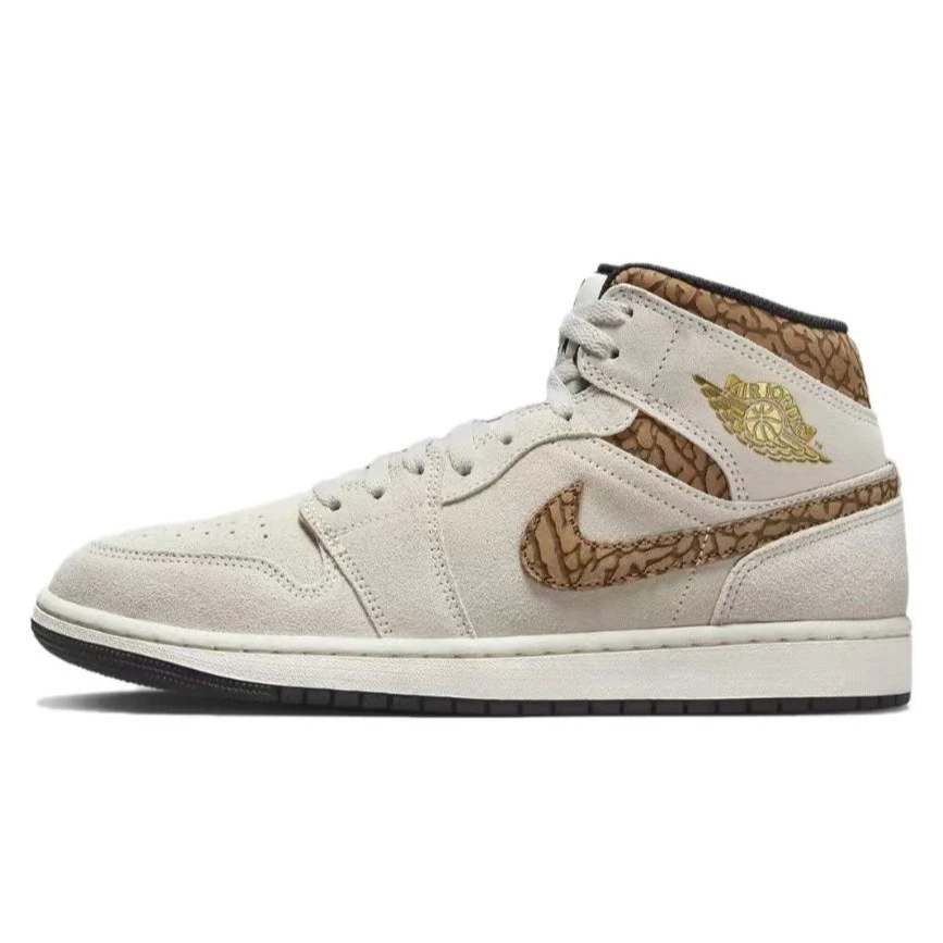 Nike/耐克男子AIR JORDAN 1 D SE休闲篮球鞋复古白橙DZ4129-102