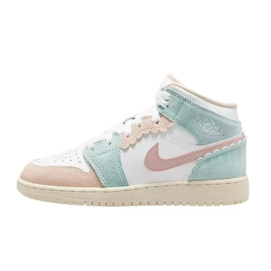 Nike/耐克中帮白蓝粉复古鞋 女款潮流潮鞋百搭 白绿 DZ5361-100