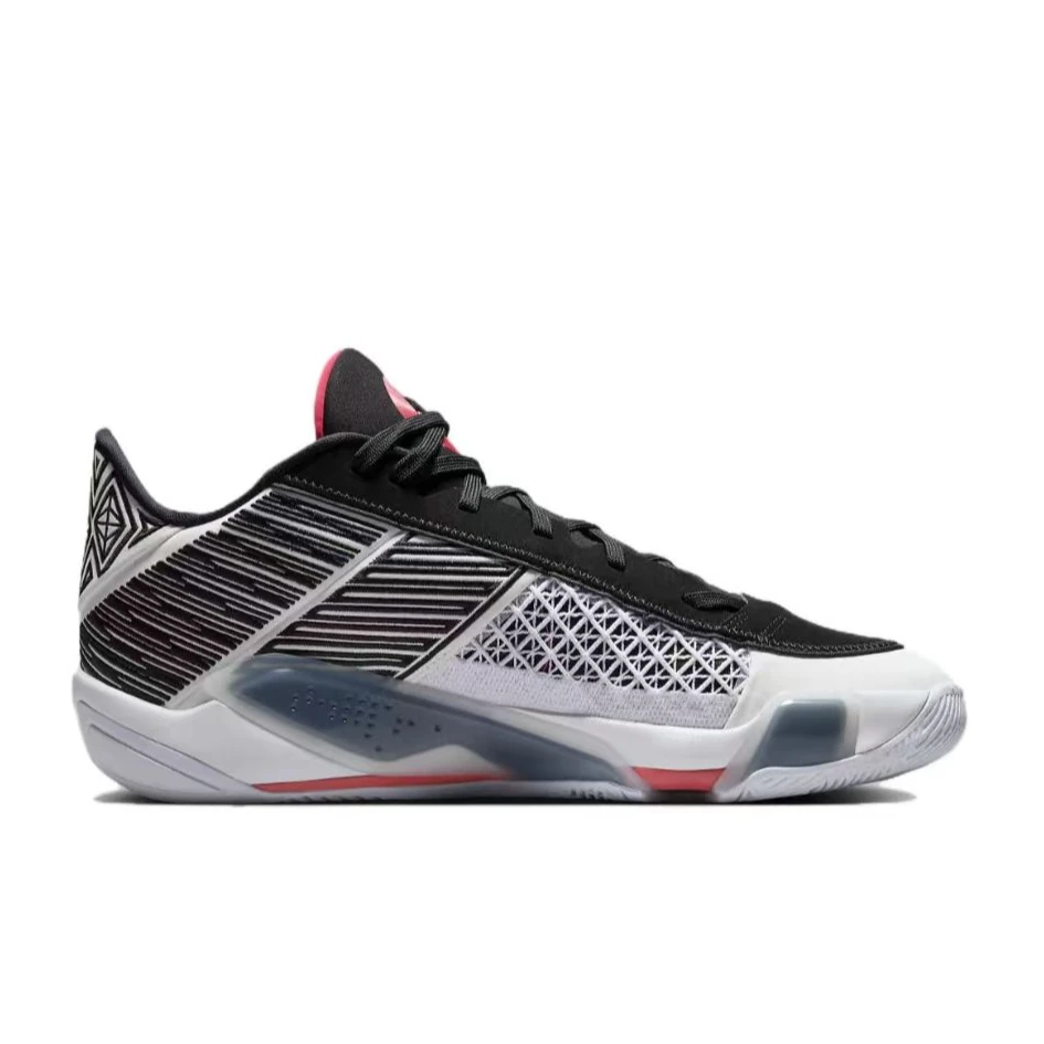 NIKE/耐克AIR AJ官方AJ38男低帮实战篮球鞋黑白红FD2325-101