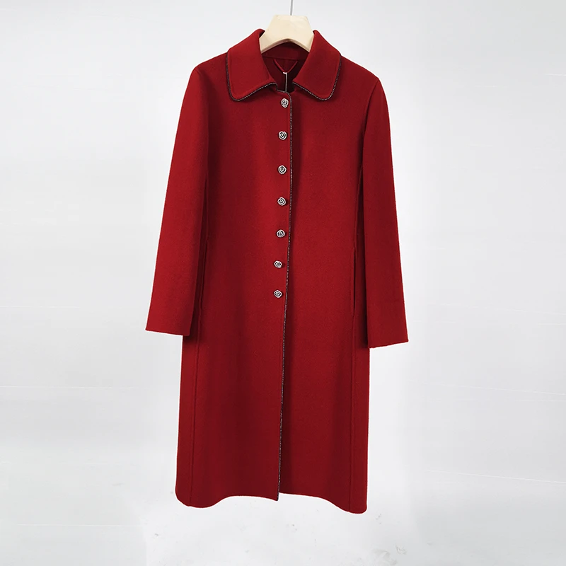 [H3841红黑双面外套]长袖秋季时尚百搭休闲款外套